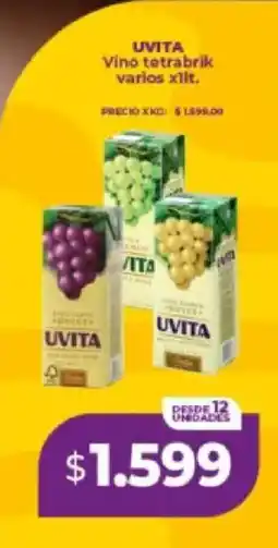 Supermayorista Vital Uvita vino tetra brik varios x1lt. oferta