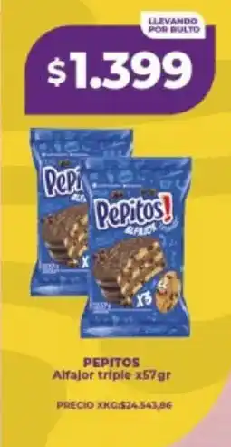 Supermayorista Vital Pepitos Alfajor triple oferta