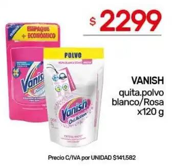 Vanish quita polvo blanco/rosa