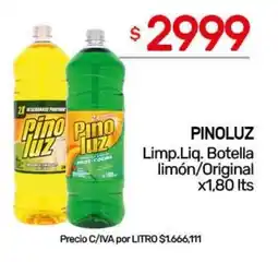 Nini Mayorista Pinoluz limp.liqu. botella limón/original oferta