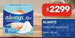 Nini Mayorista Always toalla xtra doble prot. oferta