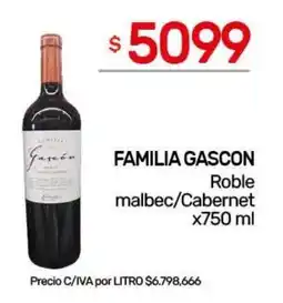 Nini Mayorista Familia gascon roble malbec/cabernet oferta
