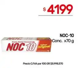 Nini Mayorista Noc crema dental concentrada sabor original oferta