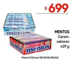 Nini Mayorista Mentos caram. sabores oferta