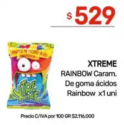 Nini Mayorista Xtreme rainbow caram. de goma ácidos rainbow oferta
