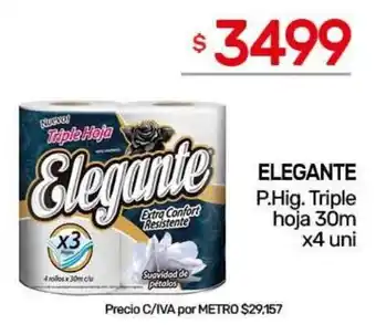 Elegante p. hig. triple hoja