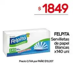 Nini Mayorista Felpita servilletas de papel blancas oferta