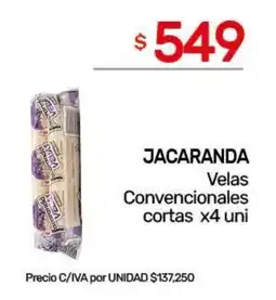Nini Mayorista Jacaranda velas convencionales cortas oferta