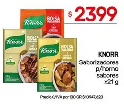 Nini Mayorista Knorr saborizadores p/horno sabores oferta