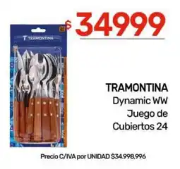 Nini Mayorista Tramontina dynamic ww juego de cubiertos 24 oferta