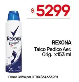Nini Mayorista Rexona talco pedico aer. oferta