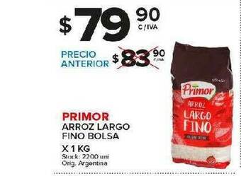 Carrefour Maxi Primor Arroz Largo Fino Bolsa oferta