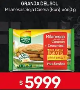 Nini Mayorista Granja del sol milanesas soja casera oferta