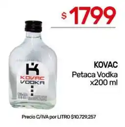 Nini Mayorista Kovac petaca vodka oferta