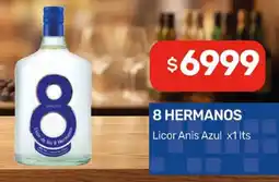 Nini Mayorista 8 hermanos licor anis azul oferta