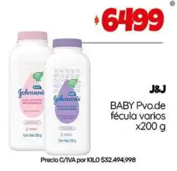 Nini Mayorista J&J baby pvo.de fécula varios oferta
