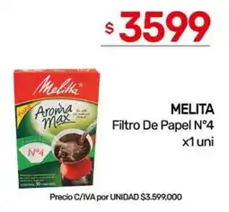 Nini Mayorista Melita filtro de papel n°4 oferta