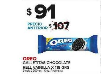 Carrefour Maxi Oreo Galletitas Chocolate Rell Vainilla oferta