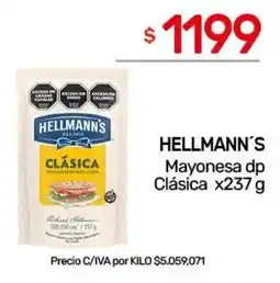 Nini Mayorista Hellmann's mayonesa dp clásica oferta