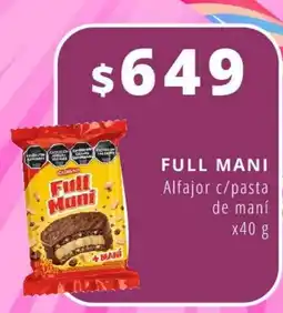 Nini Mayorista Full Mani Alfajor c/pasta de maní oferta
