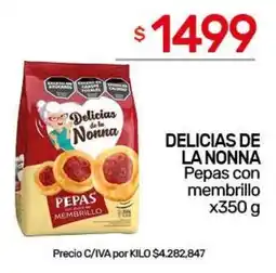 Nini Mayorista Delicias de la nonna pepas con membrillo oferta
