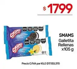 Nini Mayorista Smams galletita rellenas oferta