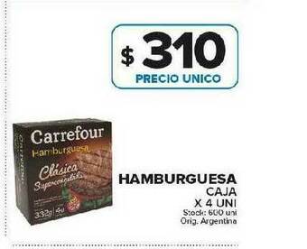 Carrefour Maxi Hamburguesa Caja oferta