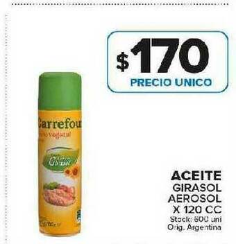 Carrefour Maxi Aceite Girasol Aerosol oferta