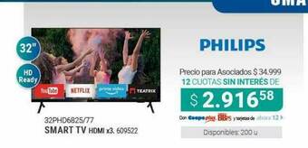 Cooperativa Obrera Philips Smart Tv oferta