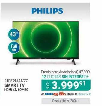Cooperativa Obrera Philips Smart Tv oferta