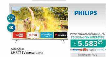 Cooperativa Obrera 50pud6654 Smart Tv Philips oferta
