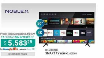 Cooperativa Obrera Dk50x6500 Smart Tv Noblex oferta