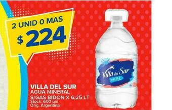 Carrefour Maxi Villa Del Sur Agua Mineral S Gas oferta