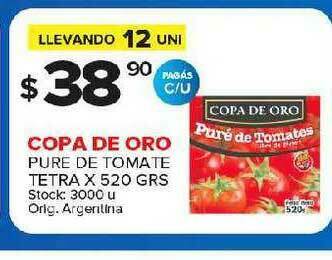 Carrefour Maxi Copa De Oro Pure De Tomate Tetra oferta