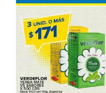 Carrefour Maxi Verdeflor Yerba Mate Vs Sabores oferta