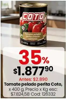 Coto Coto tomate pelado perita oferta