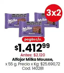 Coto Milka alfajor mousse oferta