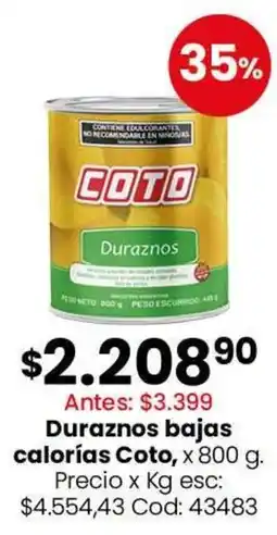 Coto Coto duraznos oferta