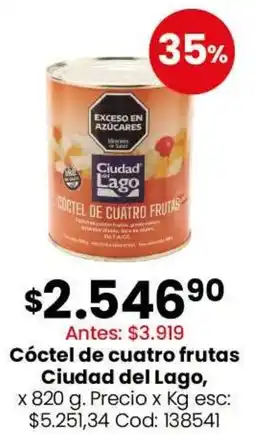 Coto Ciudad del Lago cóctel de cuatro frutas oferta