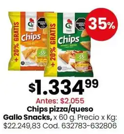 Coto Gallo Snacks chips pizza/queso oferta