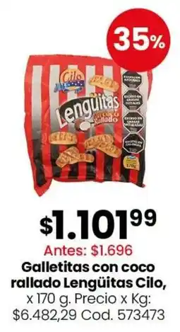 Coto Cilo galletitas con coco rallado lenguitas oferta