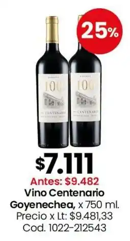 Coto Goyenechea vino centenario oferta