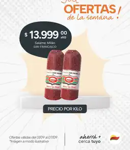 El Milagro Mayorista San francisco salame tipo milán oferta