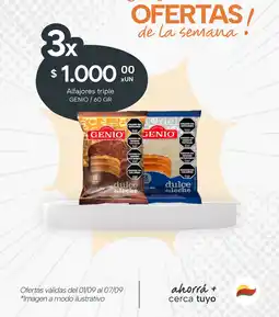 El Milagro Mayorista Genio alfajores triple oferta