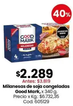 Coto Good mark - milanesas de soja congeladas oferta
