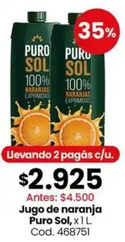 Coto Sol - jugo de naranja oferta