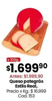 Coto Real - queso pategrás estilo , cod. 153 oferta