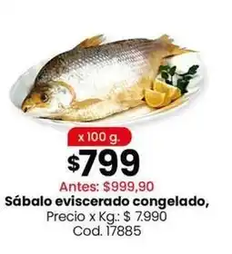 Coto Sábalo eviscerado congelado, cod. 17885 oferta