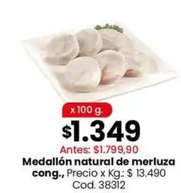 Coto Medallón natural de merluza cong oferta