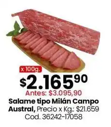 Coto Salame tipo milán campo oferta